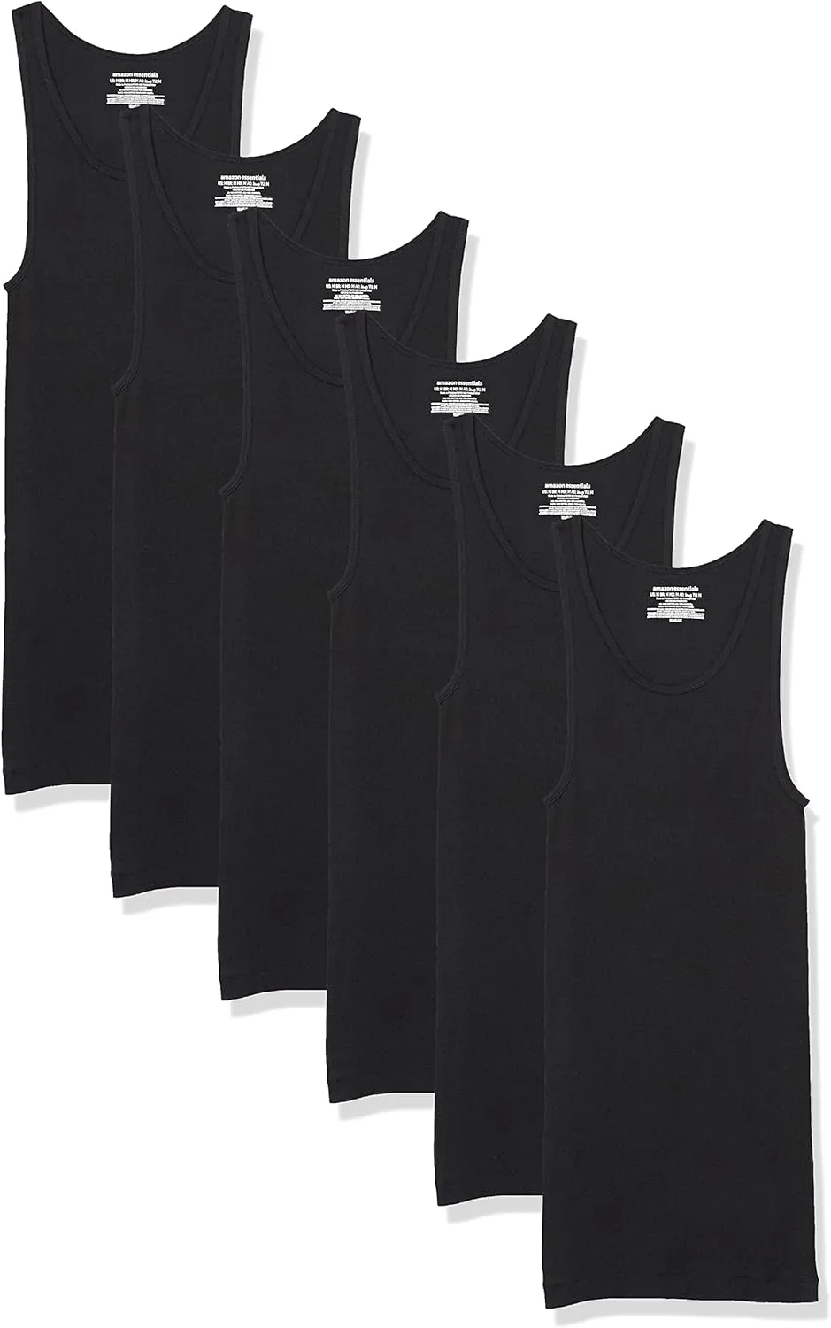 Amazon Essentials Men's Tank Undershirts, Pack of 6