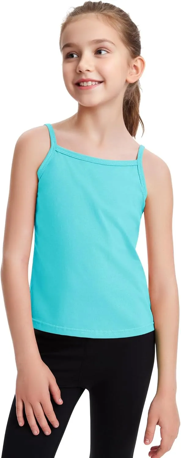 Auranso Girls Undershirts Toddler Cami Camisole Adjustable Straps Sleeveless Cotton Tank Tops for Girls