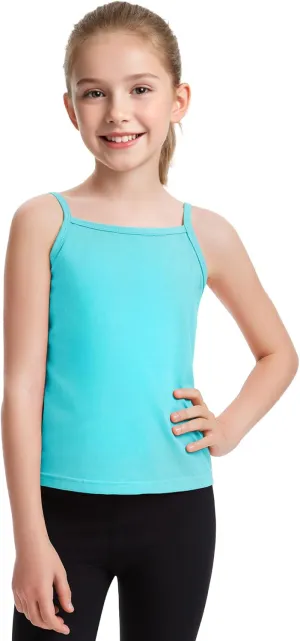 Auranso Girls Undershirts Toddler Cami Camisole Adjustable Straps Sleeveless Cotton Tank Tops for Girls