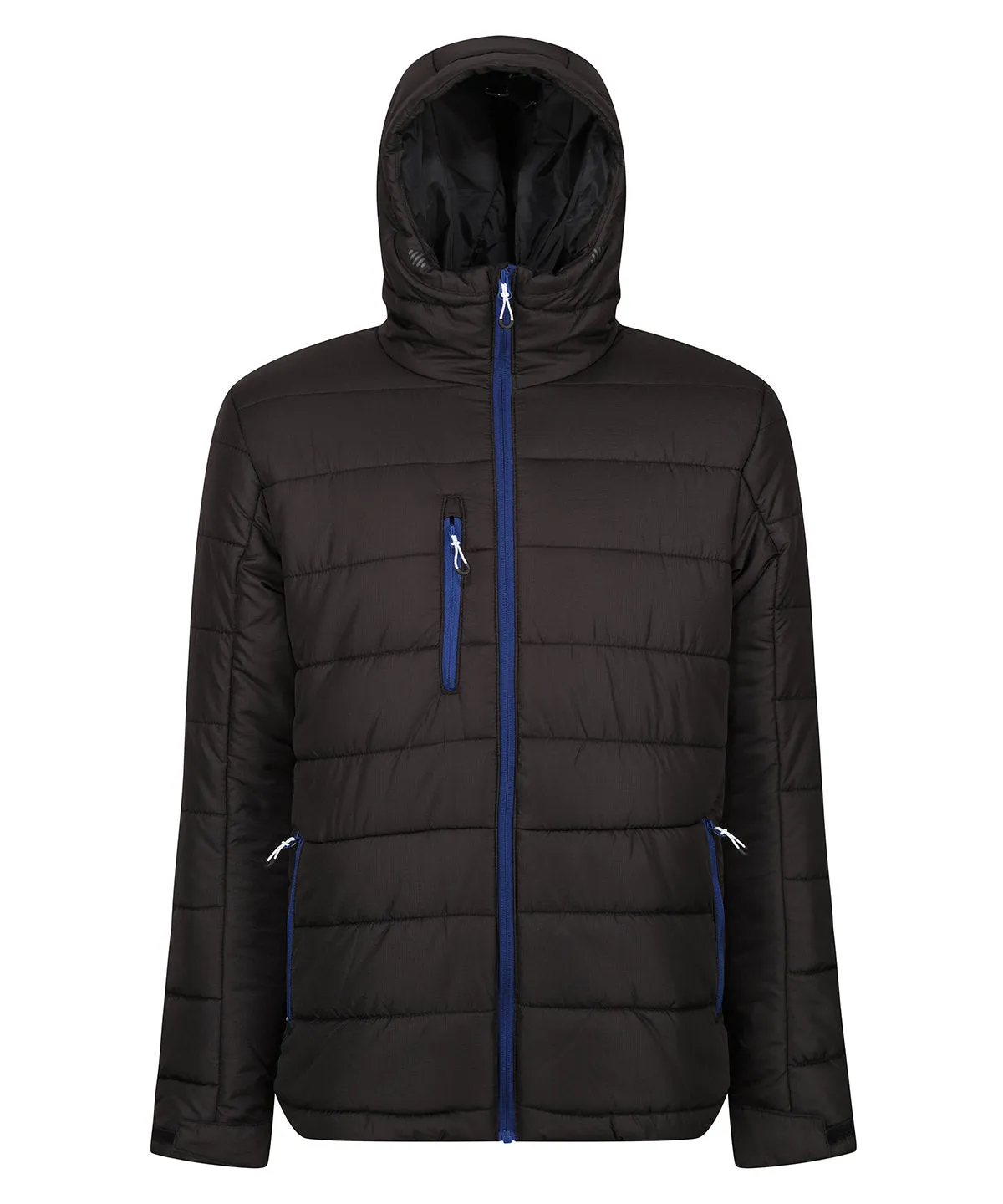 Black/New Royal - Navigate thermal hooded jacket