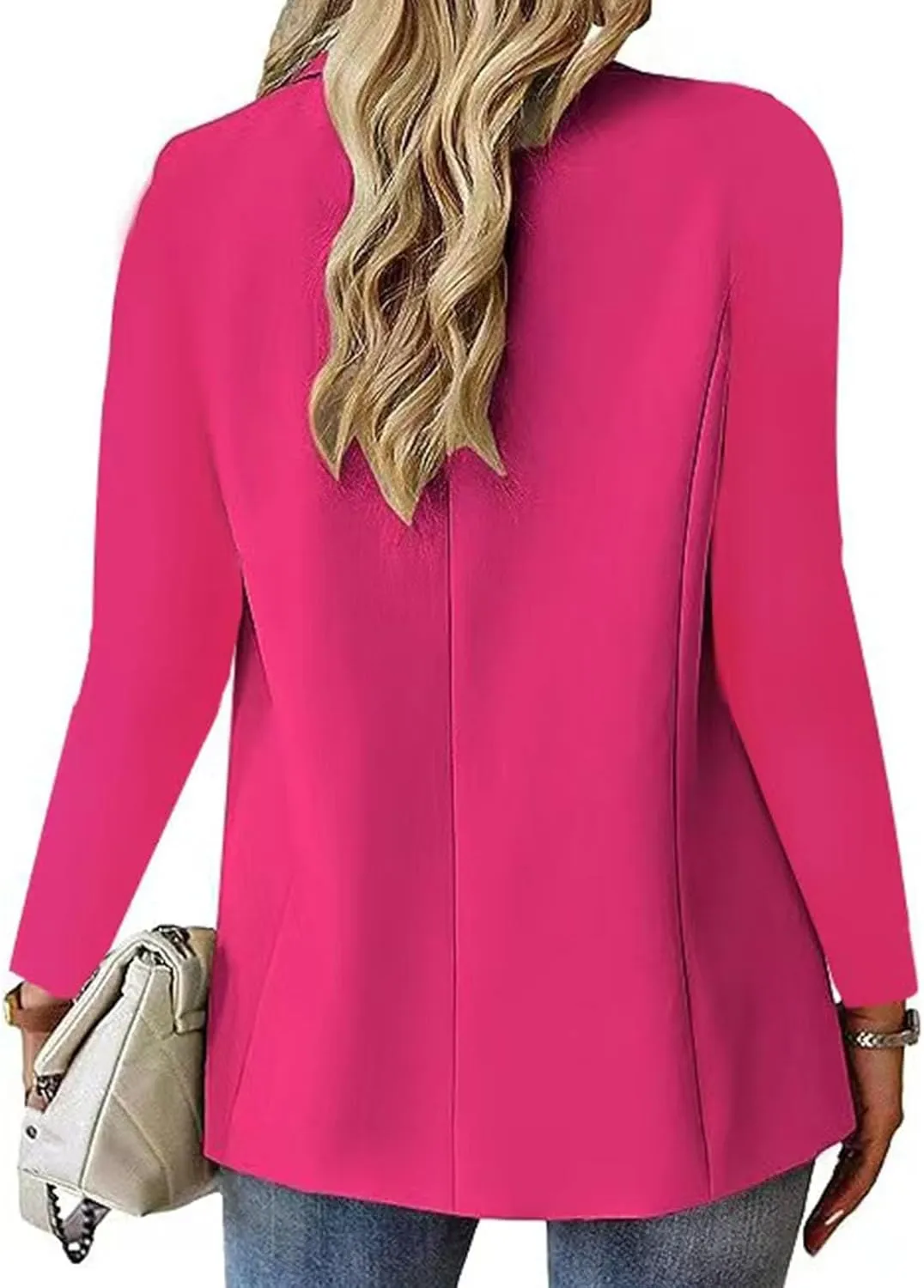 Blazers for Women Casual Business Lightweight Jacket Long Sleeve Single Button Cardigan Work Dressy Clothing