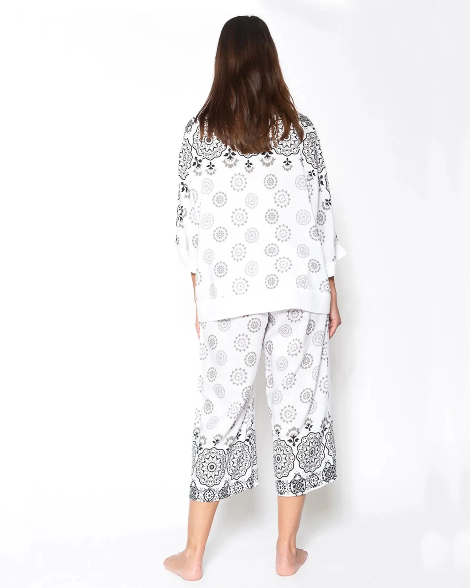 Blueberry Elena Relaxed Top, White