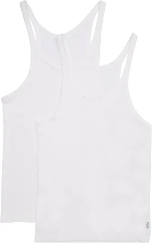 Bonds Soft Chesty Tank Top in Stretchy 100% Cotton Rib for Women, 2-Pack