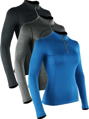 CADMUS Women's Compression Long Sleeve Shirts for Hiking Running Dry Fit Tights