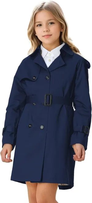 Cromoncent Kids Rain Jacket, Raincoats Lightweight Waterproof Trench Coat for Boys Girls