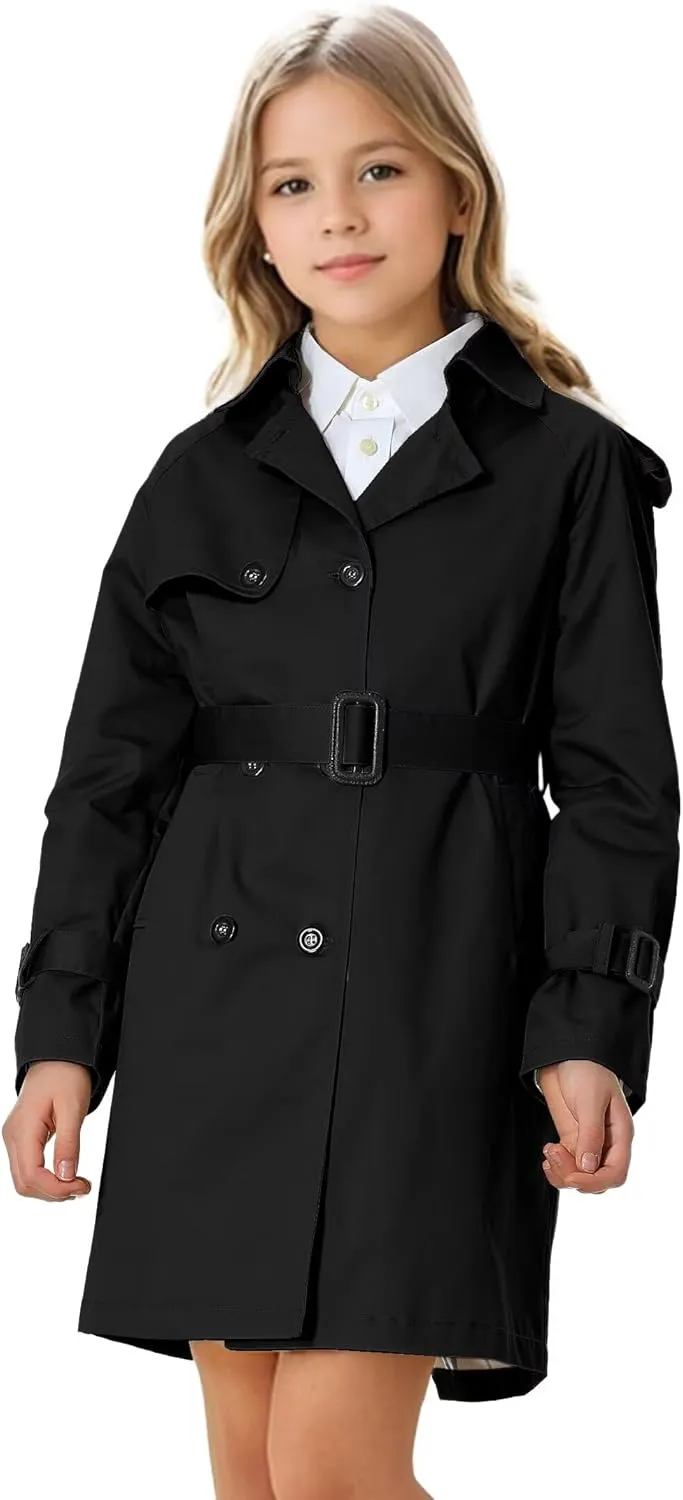 Cromoncent Kids Rain Jacket, Raincoats Lightweight Waterproof Trench Coat for Boys Girls