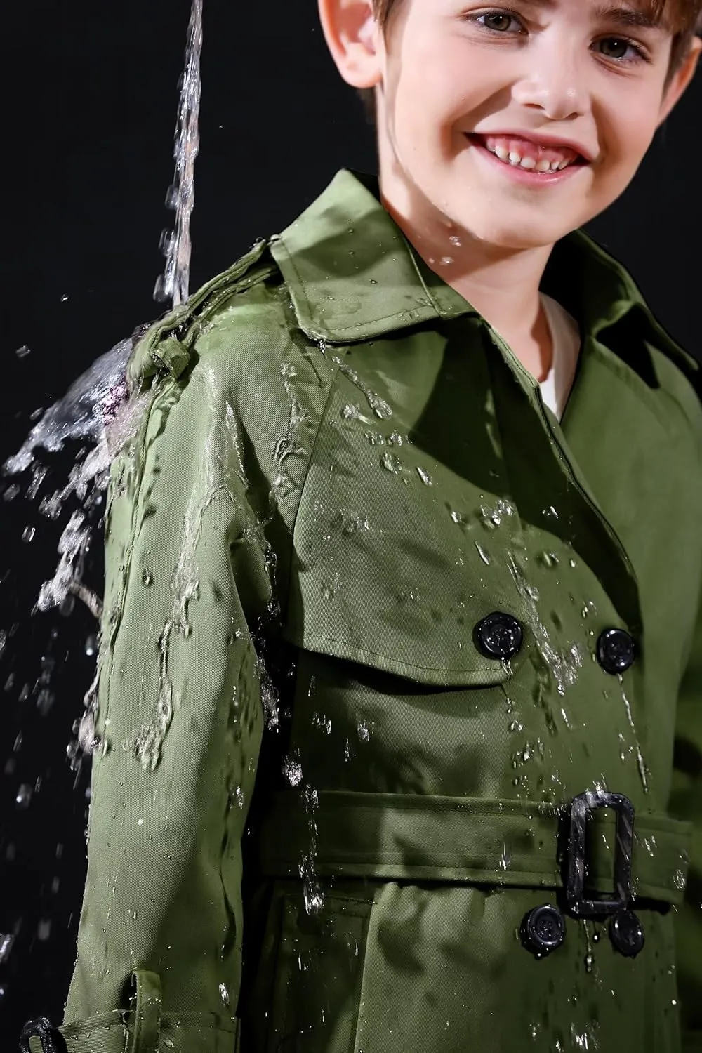 Cromoncent Kids Rain Jacket, Raincoats Lightweight Waterproof Trench Coat for Boys Girls