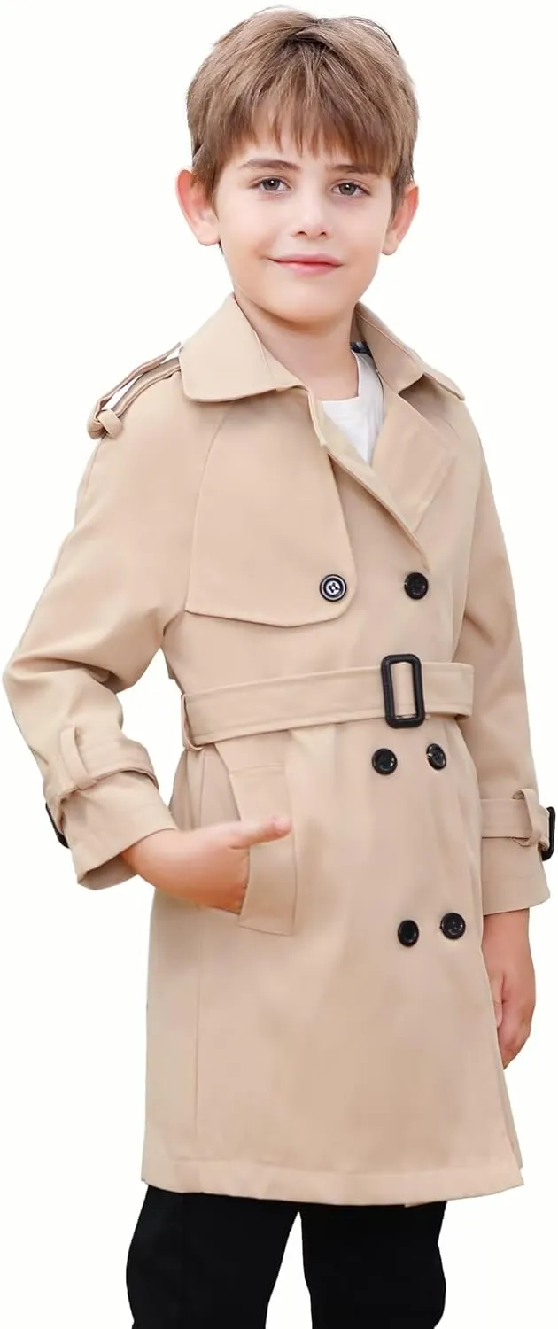 Cromoncent Kids Rain Jacket, Raincoats Lightweight Waterproof Trench Coat for Boys Girls
