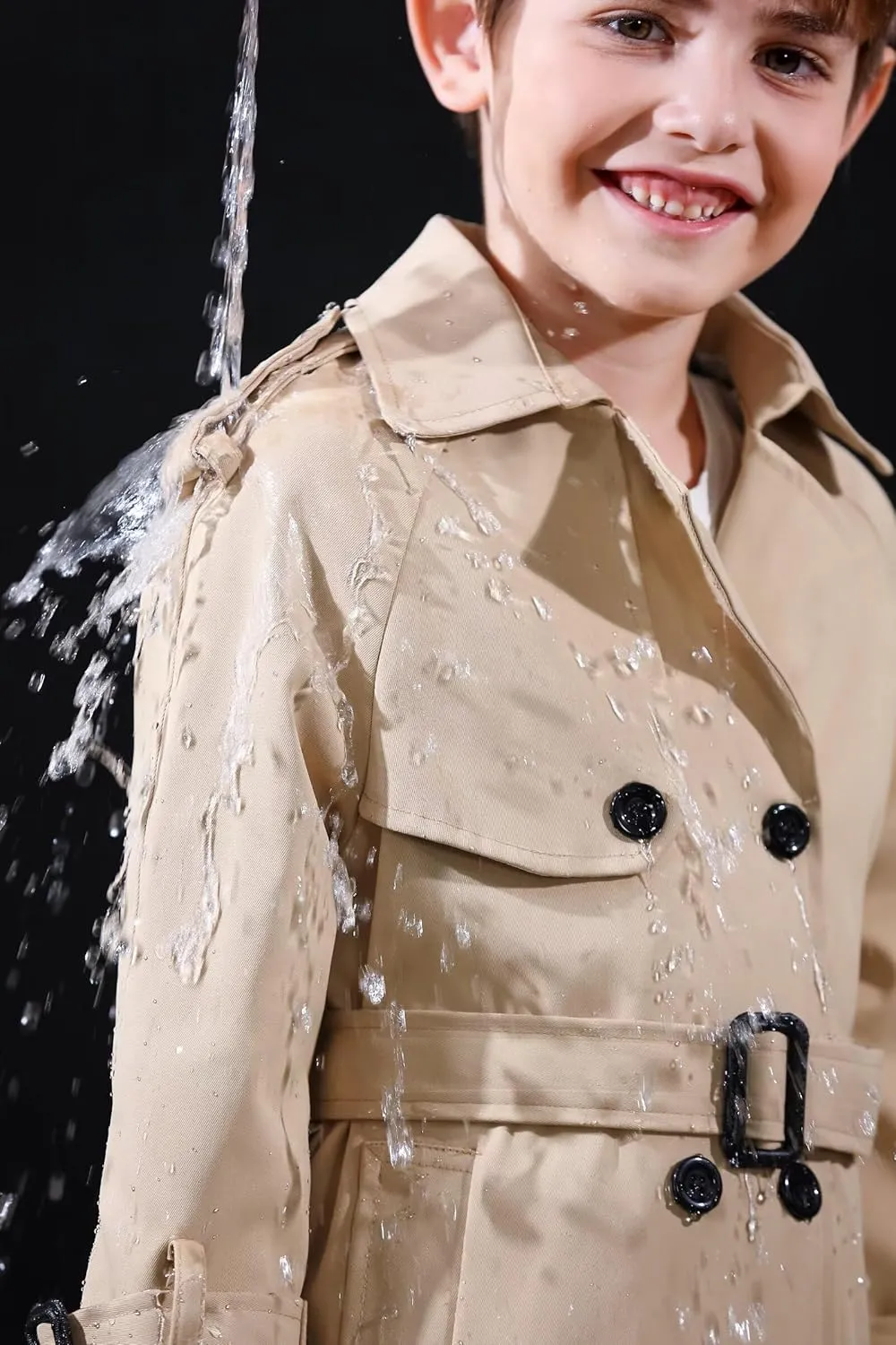 Cromoncent Kids Rain Jacket, Raincoats Lightweight Waterproof Trench Coat for Boys Girls