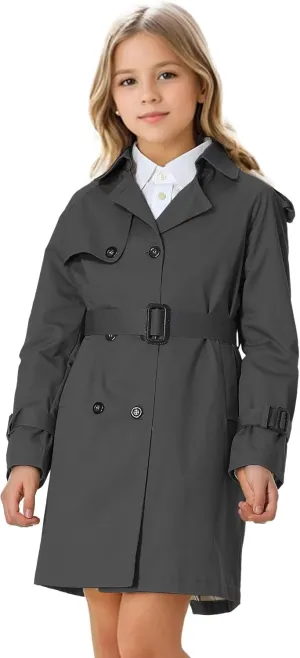 Cromoncent Kids Rain Jacket, Raincoats Lightweight Waterproof Trench Coat for Boys Girls