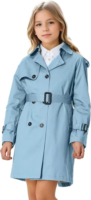Cromoncent Kids Rain Jacket, Raincoats Lightweight Waterproof Trench Coat for Boys Girls