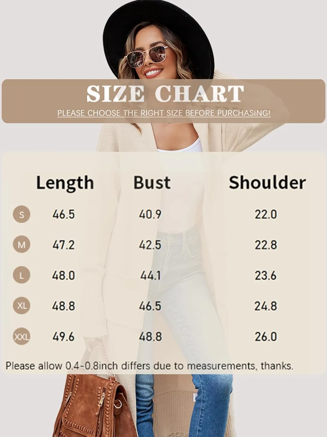 Danedvi Long Cardigan Sweaters for Women 2025 Fall Open Front Knit Oversized Cardigans Duster Coat with Pockets
