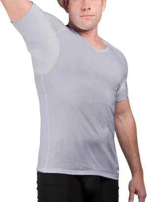 Ejis Sweatproof Undershirt for Men | V-Neck Cotton | Classic Fit T Shirt with Sweat Pads | Odor Resistant | Blocks Sweat