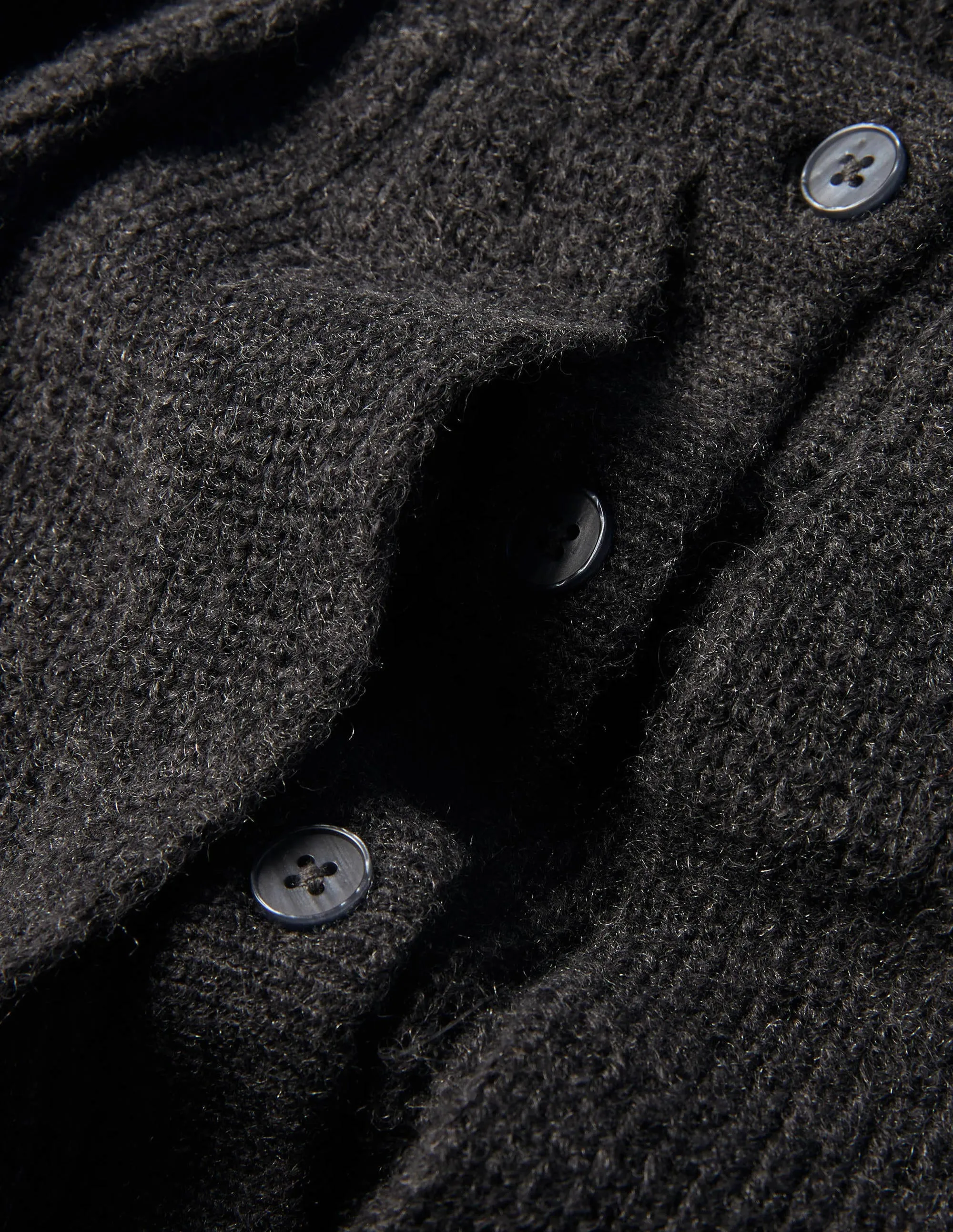Fluffy Frill Collar Jumper-Charcoal Melange