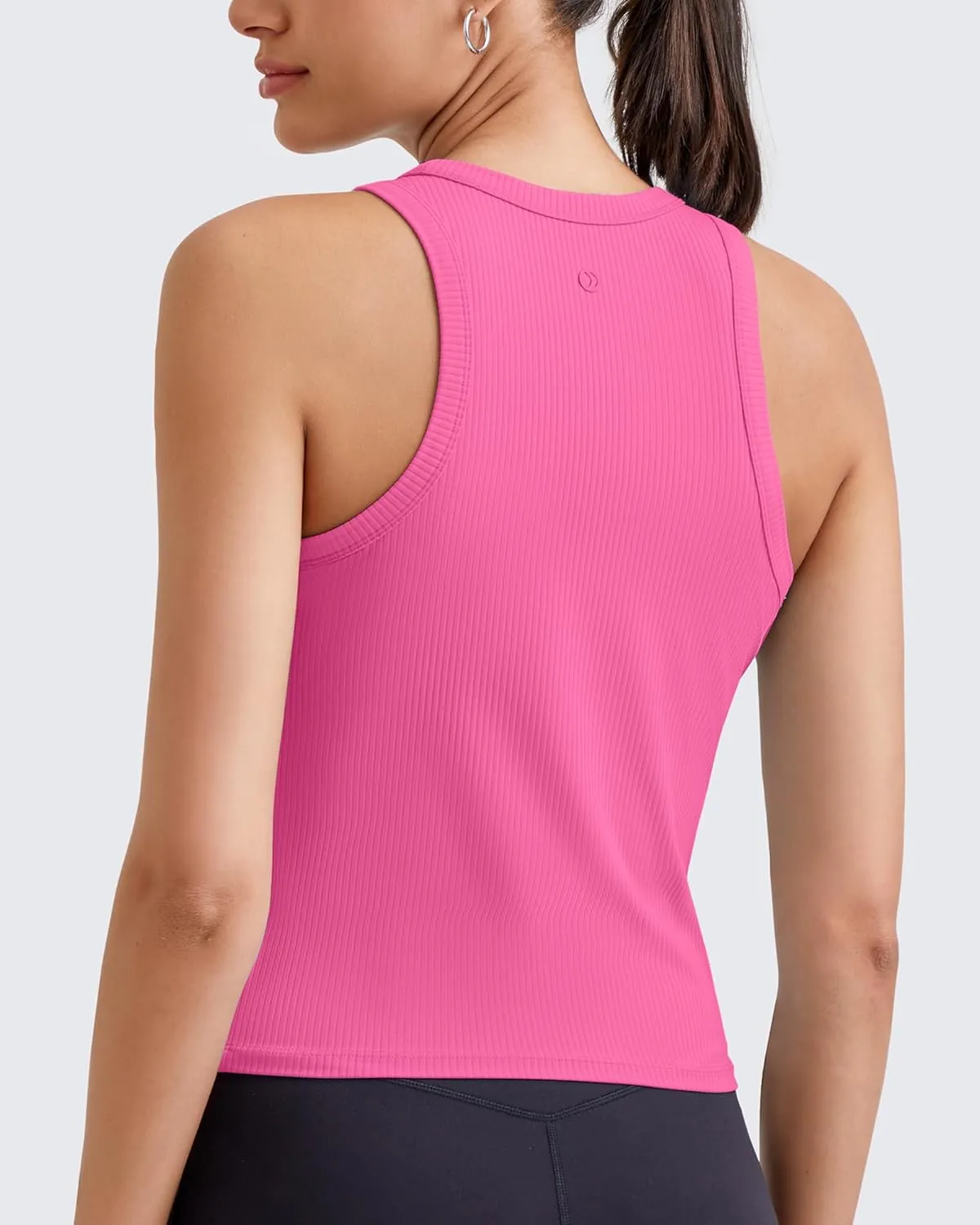 G4Free Workout Tank Tops for Women Slim Fitted Racerback Ribbed Athletic Gym Yoga Tanks Summer Casual