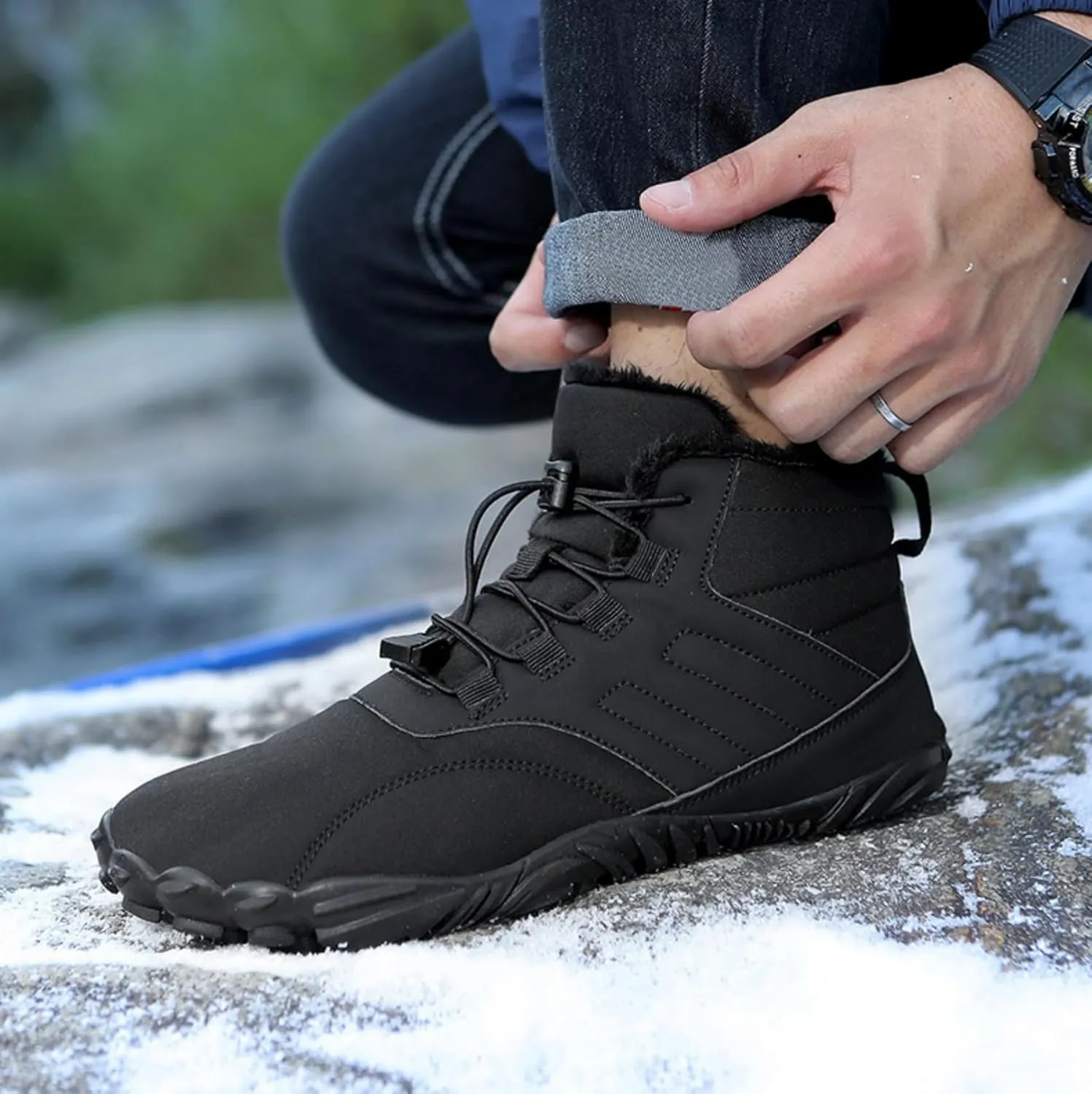 Grounded Freedom Shoes for Women, GroundedLimitless Barefoot Shoes Women Men, Winter Waterproof Wide Toe Box Sneakers