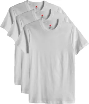 Hanes Tall Men's Undershirts Crew Neck 3-Pack White 3XLT #1202C