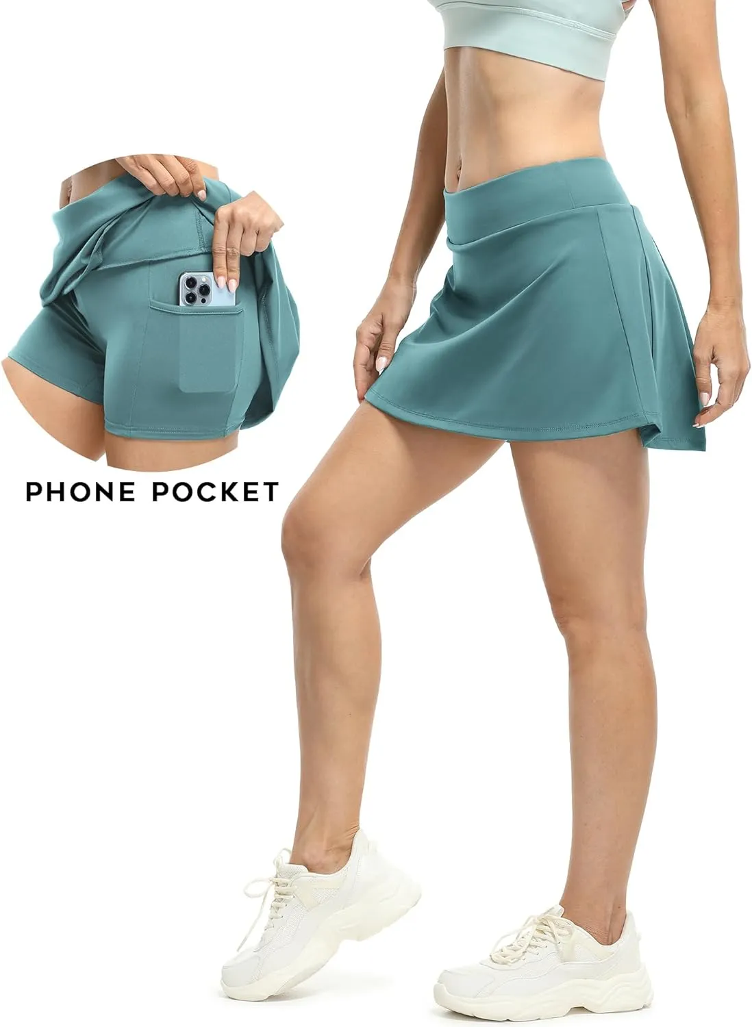 icyzone Athletic Skirts for Women - Workout Running Golf Tennis Skort with Pockets