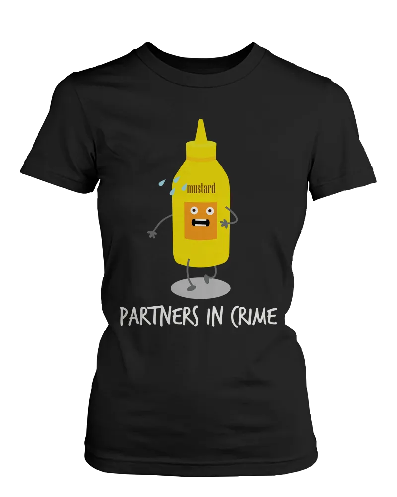 Ketchup & Mustard Partners In Crime Matching Couple Shirts (his & hers Set)