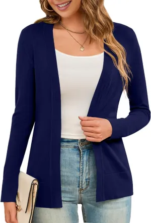LIENRIDY Women's Cardigans Lightweight Long Sleeve Open Front Sweater Cardigan, S-XL