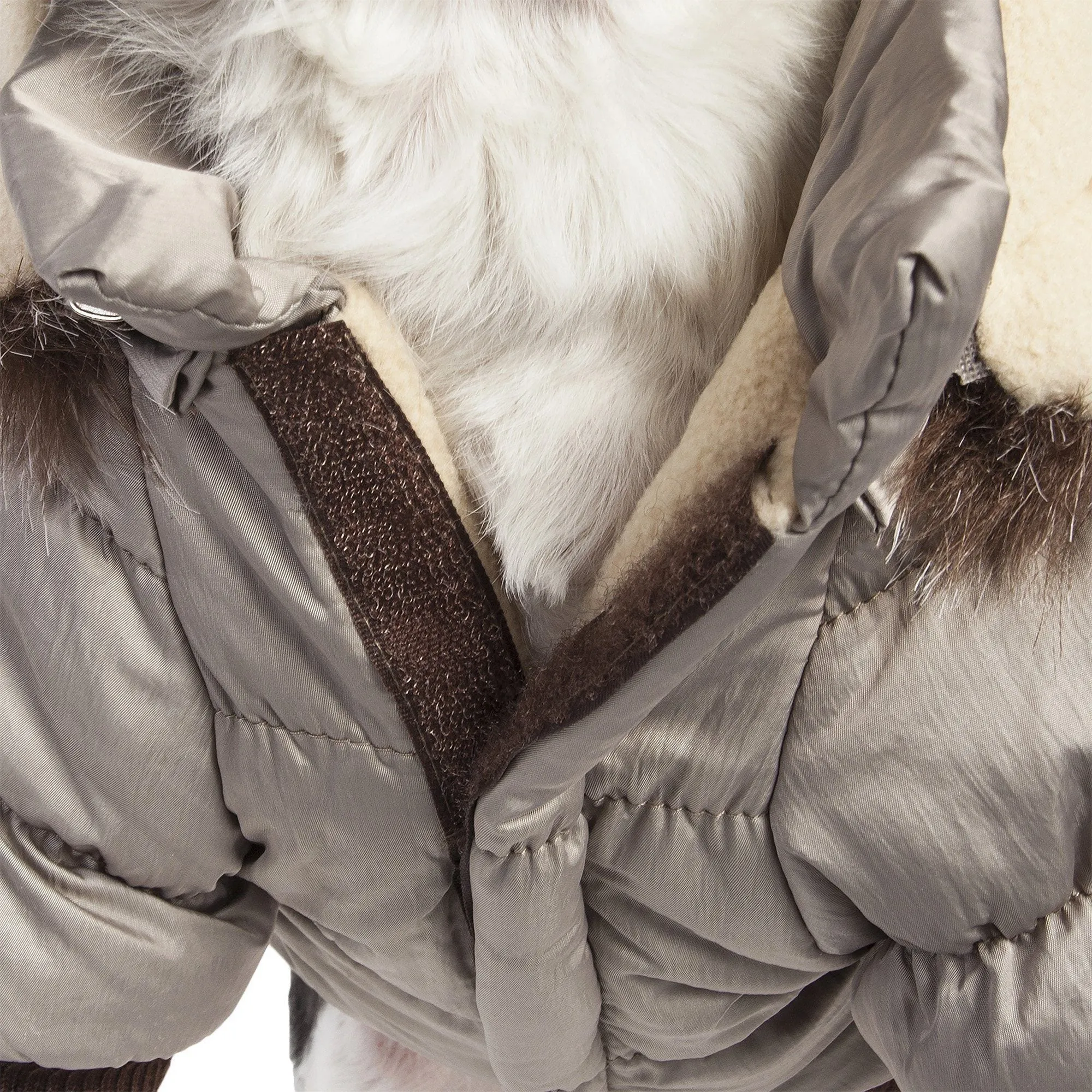 Pet Life ® Classic Metallic Fashion 3M Insulated Dog Coat Parka  w/ Removable Hood