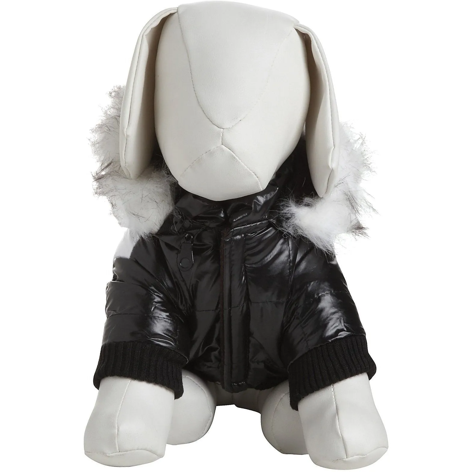 Pet Life ® Fashion Striped 3M Insulated Ultra-Plush Pet Dog Parka Coat w/ Removable Hood