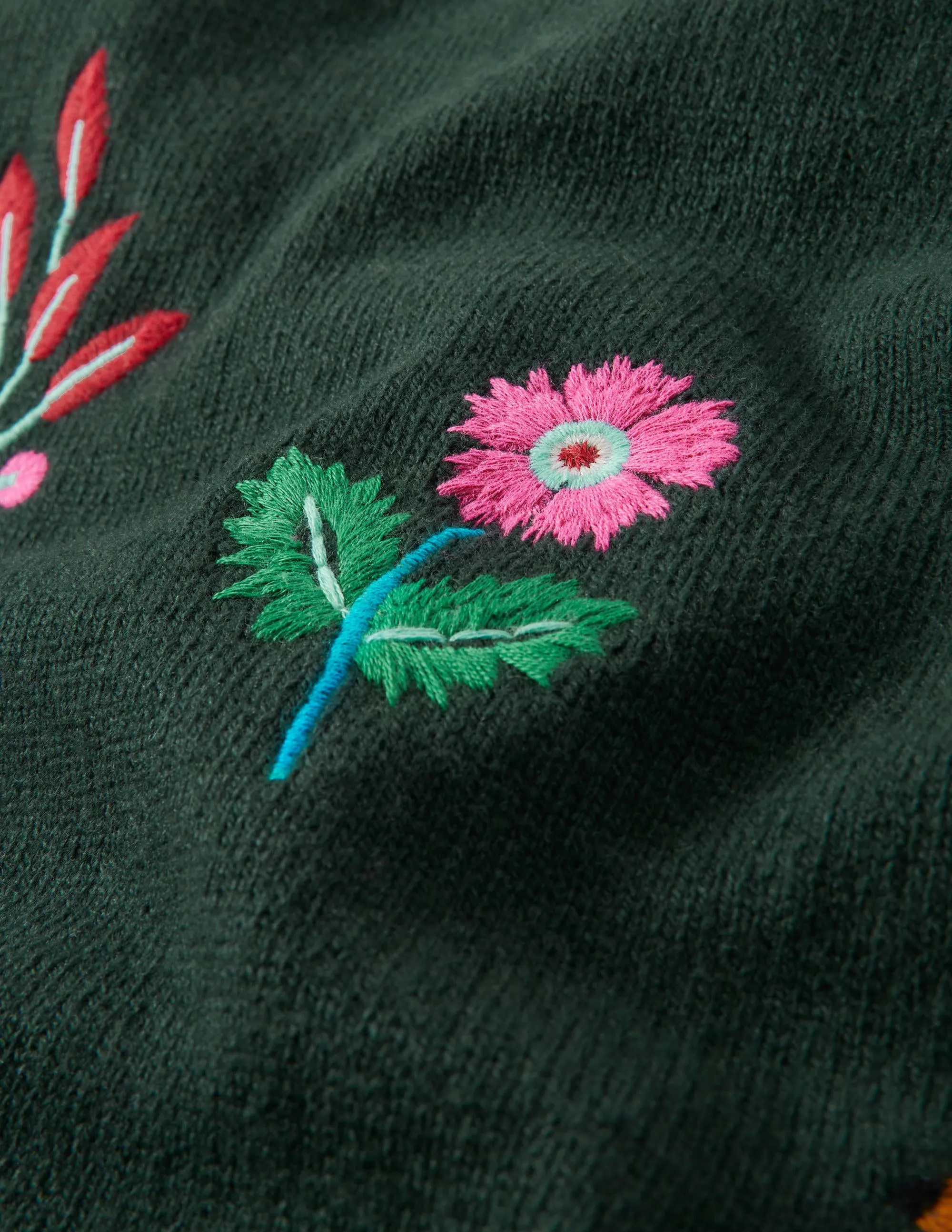 Relaxed Embroidered Jumper-Midnight Garden