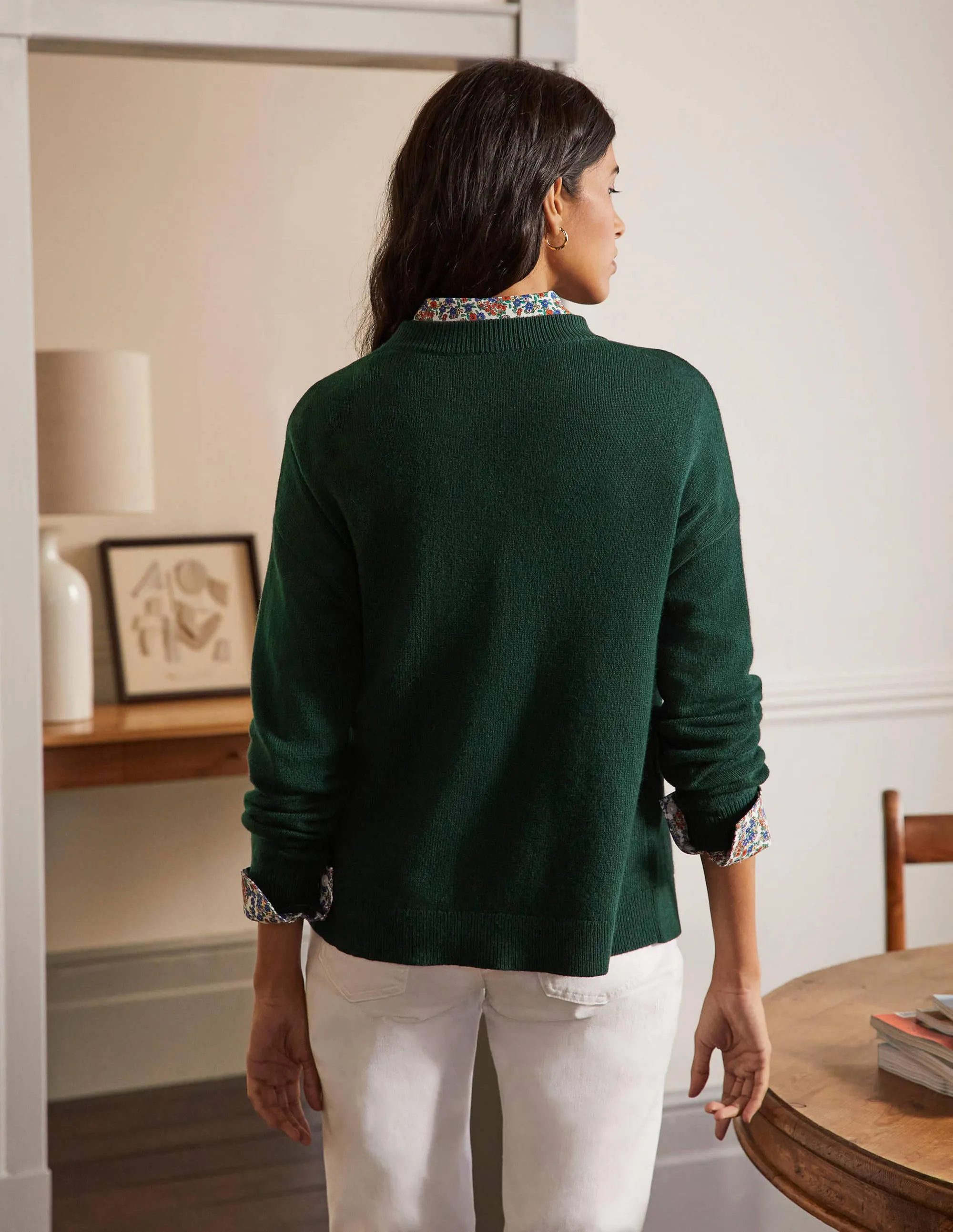 Relaxed Embroidered Jumper-Midnight Garden