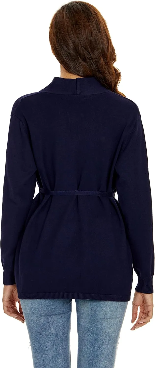 Satuun Women's Casual Open Front Lightweight Cardigan Long Sleeve Breathable Soft Drape Duster