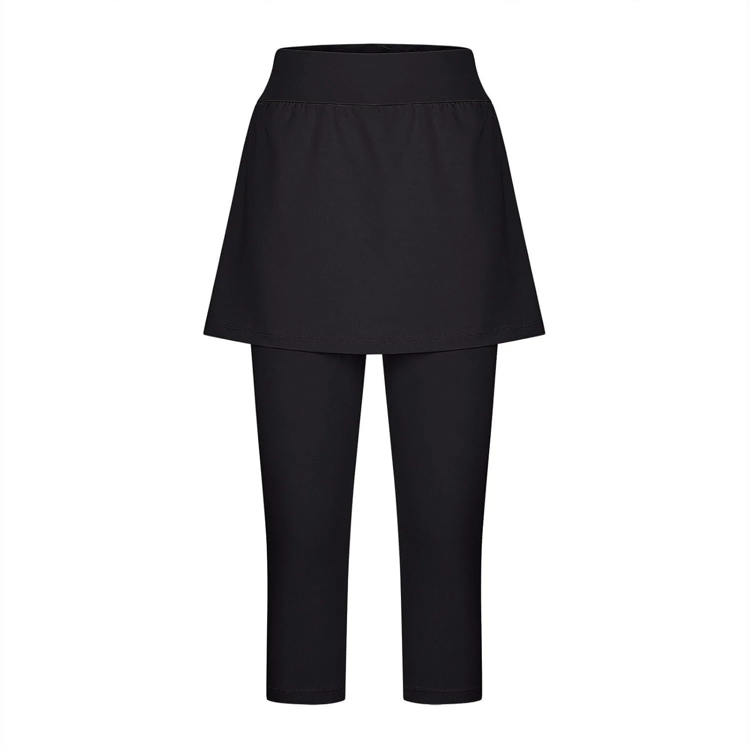 Skirted Leggings for Women 2025 Summer Tennis Golf Skorts Capris Gym Yoga Legging with Skirts