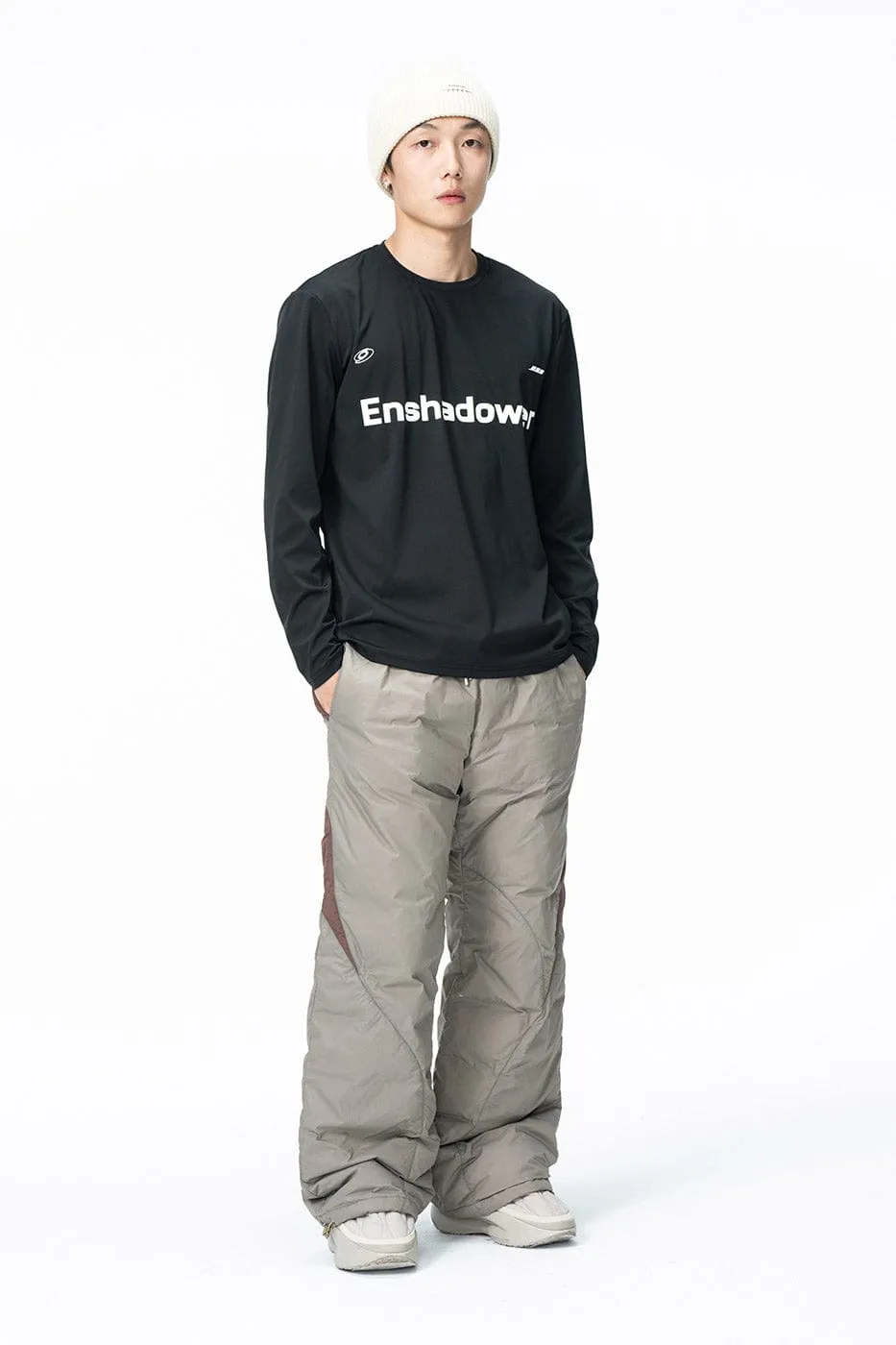 Spliced Splash-Proof Padded Track Pants