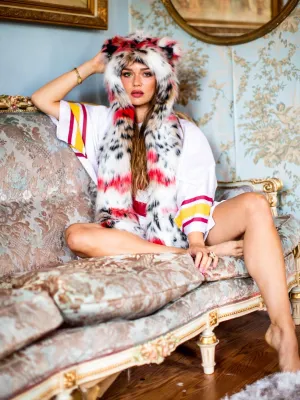 Strawberry Leopard Collector Edition Faux Fur Hood | Women's