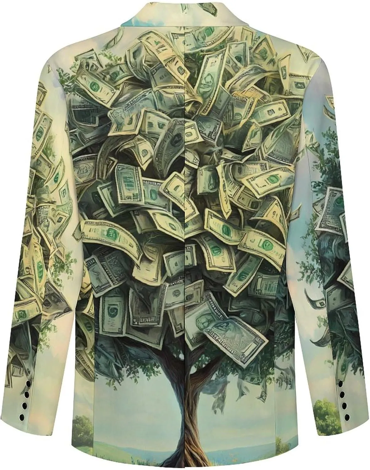 Tree Money Casual Men's Blazers Two Button Lapel Suits Jacket Lightweight Sport Coats
