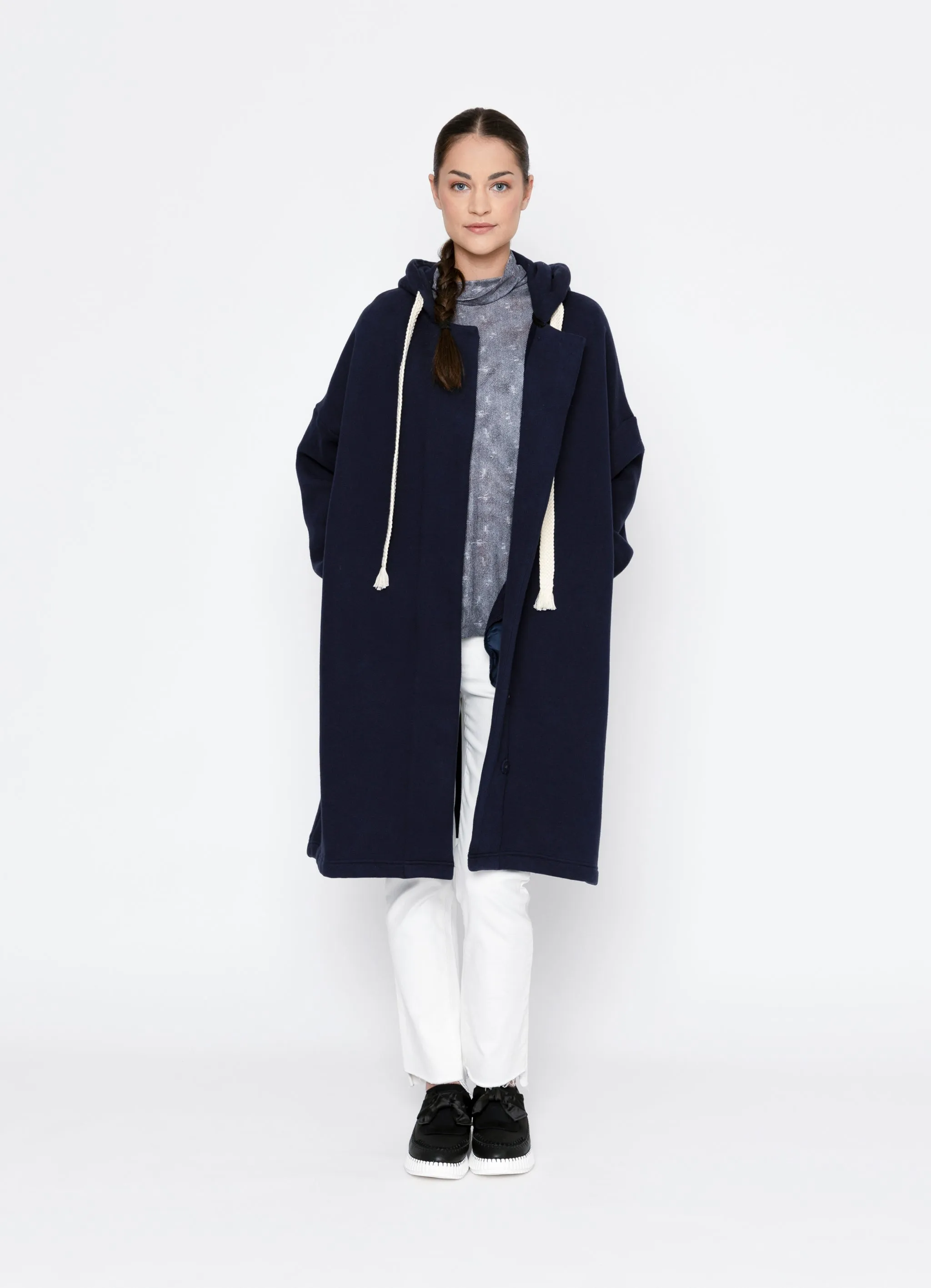 Two by Two Taylor Sweatshirt Coat | Navy