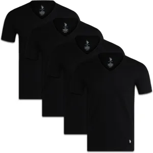 U.S. Polo Assn. Men's Undershirts - 4 Pack V Neck Undershirts for Men (S-XL)