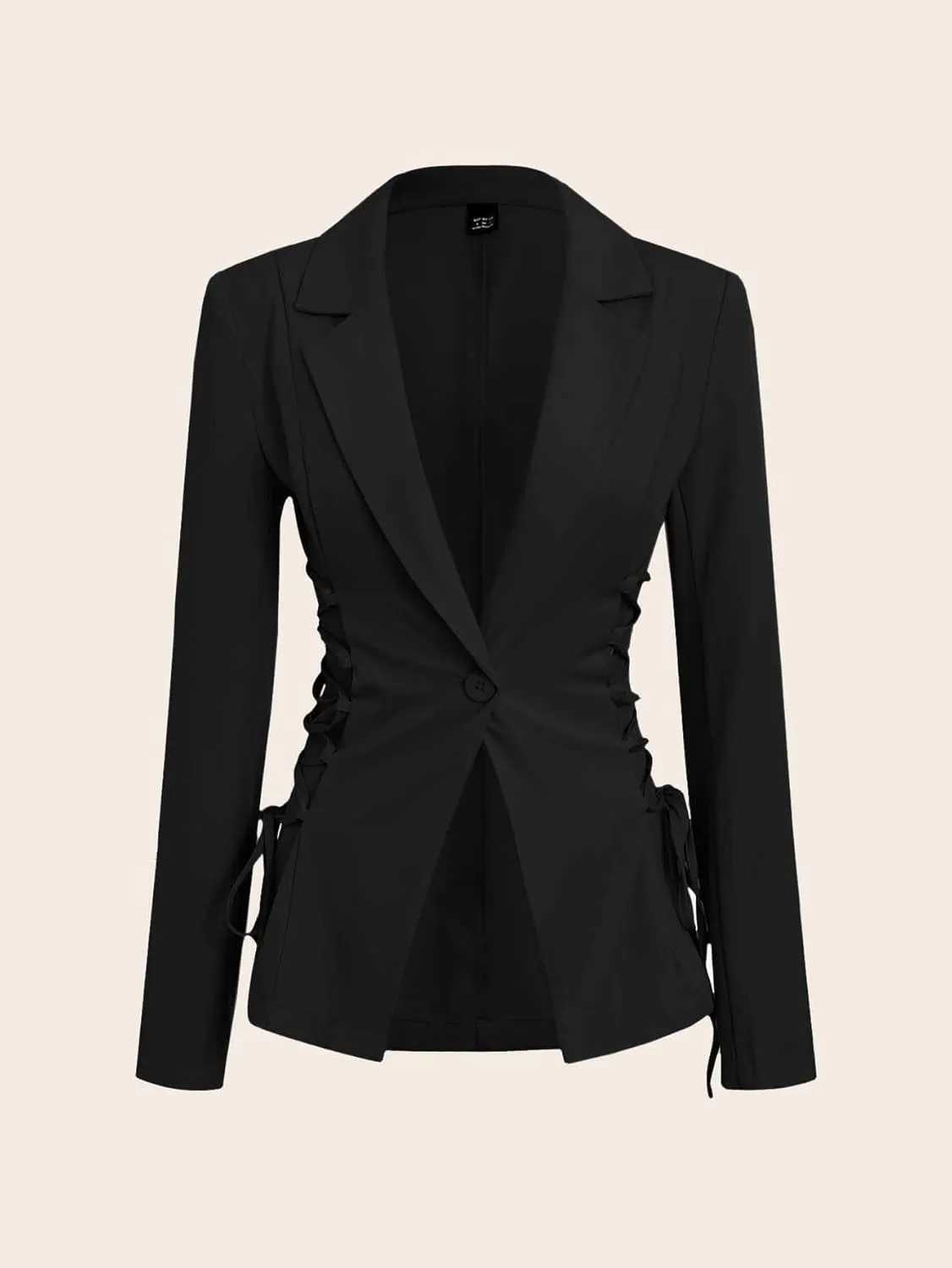womens blazers dressy casual Lace Up Side Solid Blazer