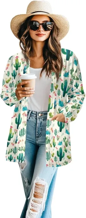 Womens Cardigans Lightweight Open Front Cardigans Soft Long Sleeve Outwear Casual Loose Jacket Coat Fall Outfits