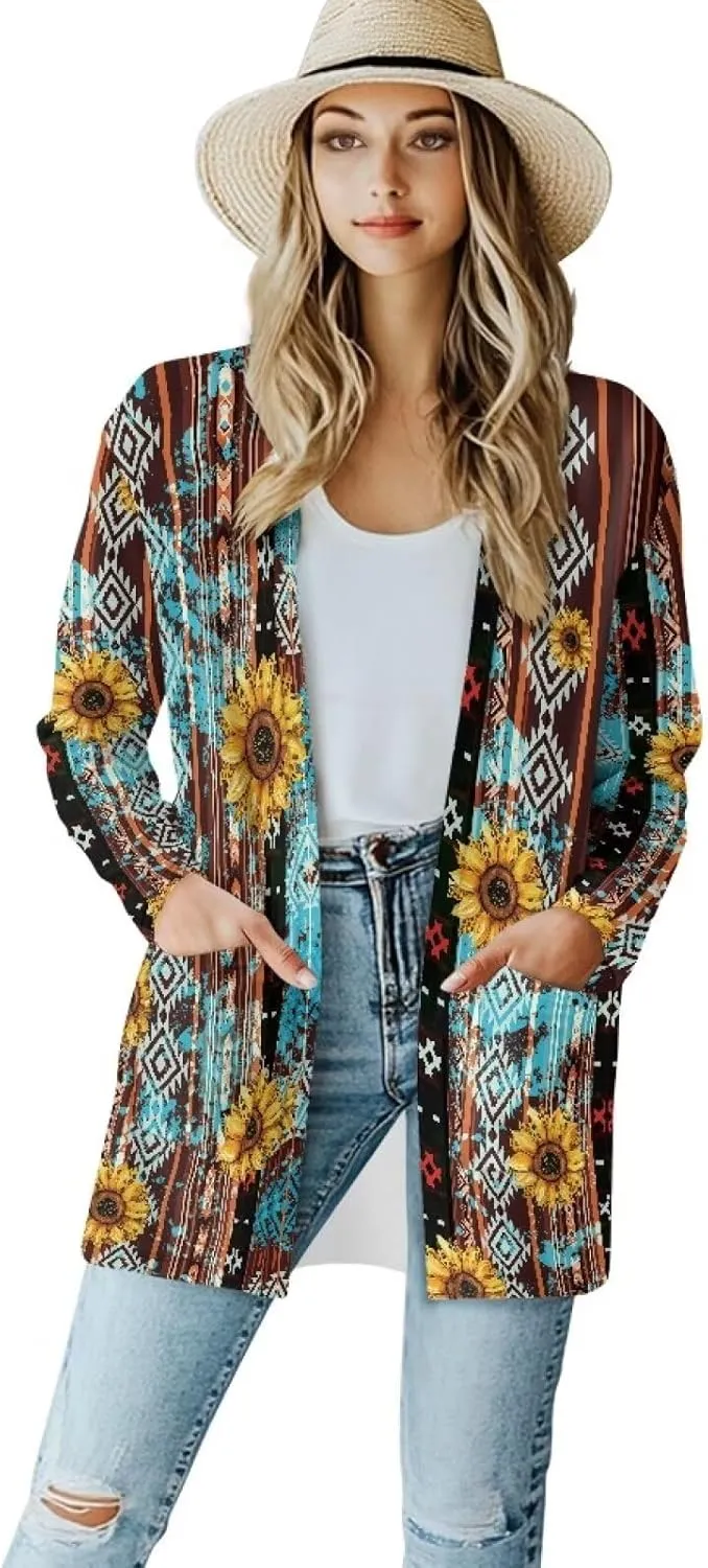 Womens Cardigans Lightweight Open Front Cardigans Soft Long Sleeve Outwear Casual Loose Jacket Coat Fall Outfits