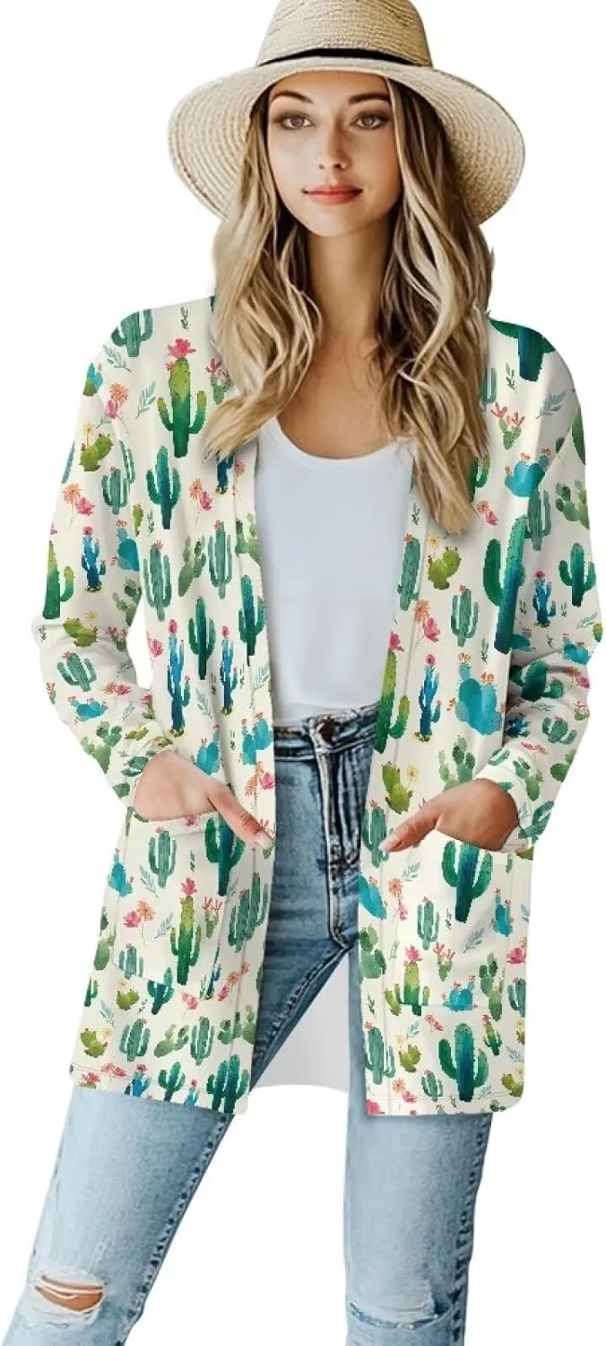 Womens Cardigans Lightweight Open Front Cardigans Soft Long Sleeve Outwear Casual Loose Jacket Coat Fall Outfits