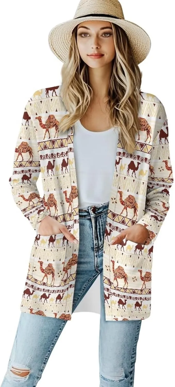 Womens Cardigans Lightweight Open Front Cardigans Soft Long Sleeve Outwear Casual Loose Jacket Coat Fall Outfits