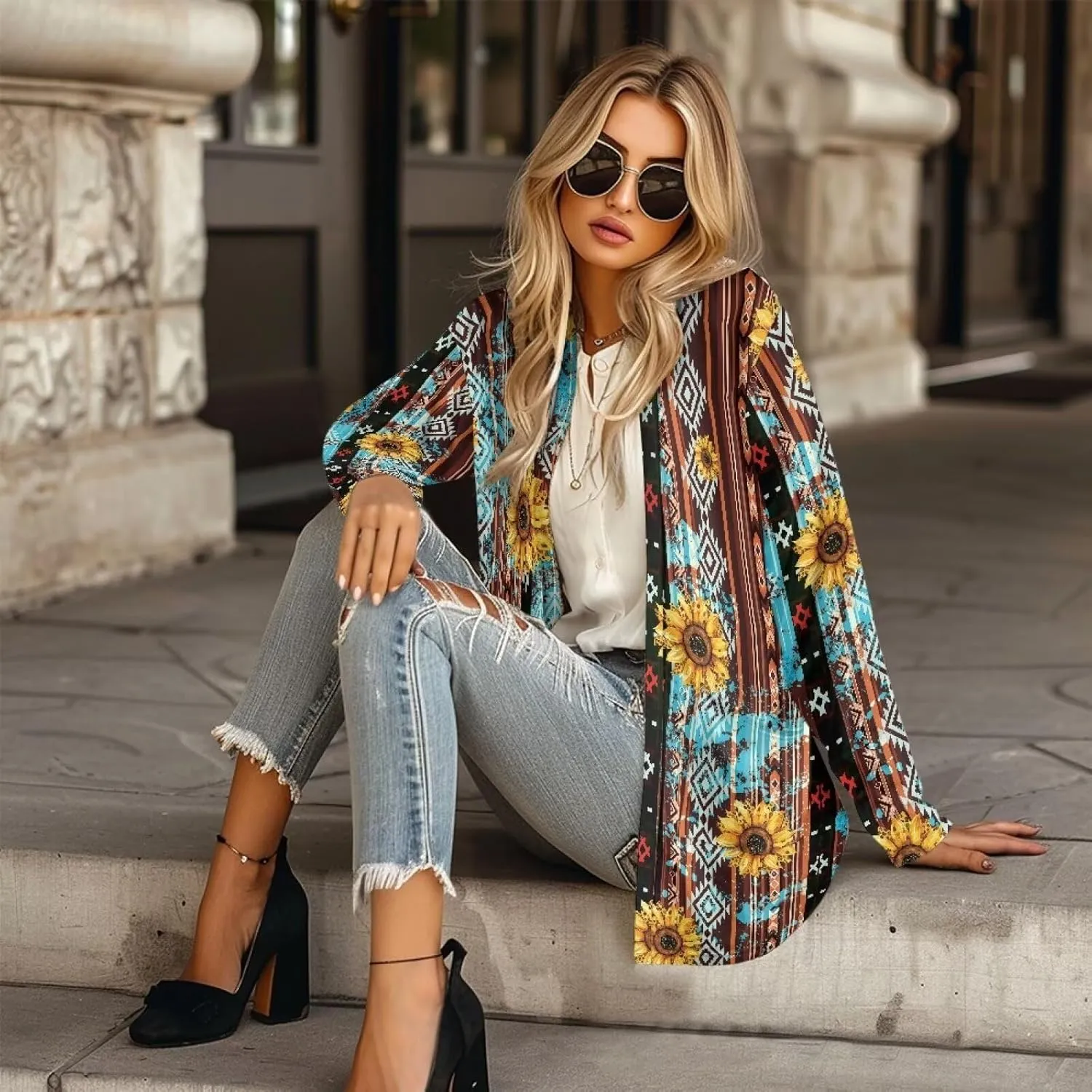 Womens Cardigans Lightweight Open Front Cardigans Soft Long Sleeve Outwear Casual Loose Jacket Coat Fall Outfits