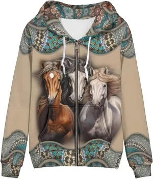 Womens Hoodies Zip Up Lightweight Long Sleeve Thin Hooded Sweathsirt Trendy Jacket