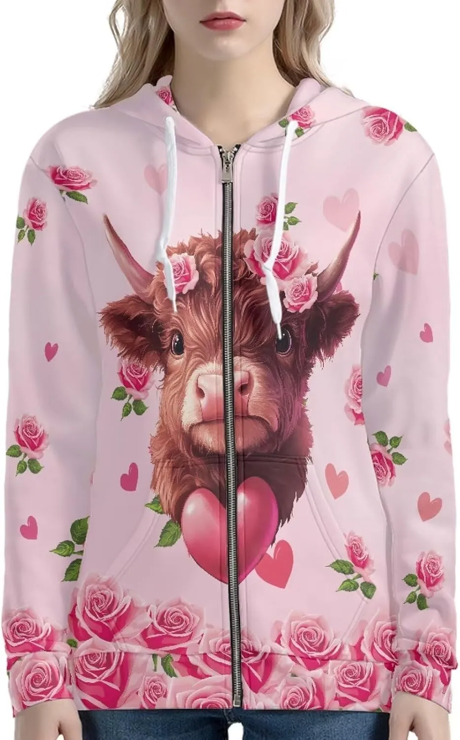Women's Zip Up Hoodies Lightweight Sweatshirts with Pockets Trendy Outfit for Teen Girls